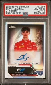 OLIVER BEARMAN SIGNED TOPPS F1 CHROME 2023 AUTOGRAPH CARD PSA AUTHENTIC - Picture 1 of 2
