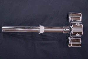 ddrum Double Rack Tom Mount Dual L-Rod Holder Chrome Drum Hardware Arm NEW - Picture 1 of 3