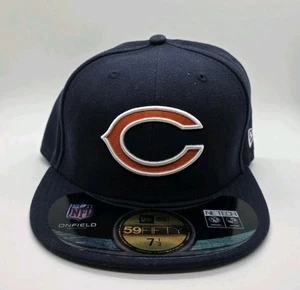 Gorra Chicago Bears On Field 59Fifty ajustada azul marino talla 7 1/2 New Era - Imagen 1 de 5