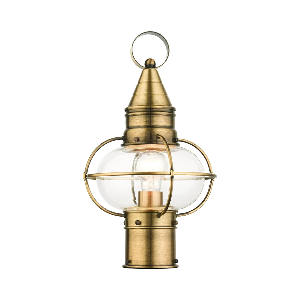 Livex Lighting 26902-01 Newburyport - 1 Light Outdoor Post Top Lantern Antique