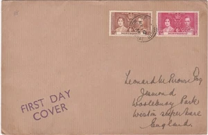 1937 Montserrat cover George VI Coronation - Picture 1 of 2