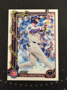 2025 Topps Holiday #H41 Pete Crow-Armstrong Candy Cane Bat Cubs - Foto 1 di 1