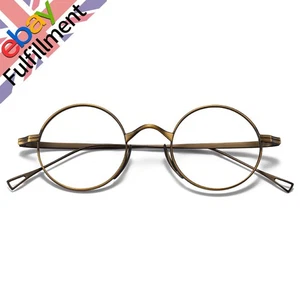 Super Lightweight Titanium Retro 45mm Spectacle Glasses Round Eyeglass frames - Picture 1 of 14