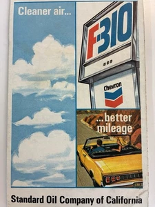 MAPPA STRADALE OLIO STANDARD CHEVRON 1971 VINTAGE - California USA - Foto 1 di 20