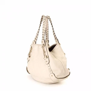 GUCCI GG Pelham 137621 Tote Shoulder Bag Cream Leather Authentic Used - Picture 1 of 4