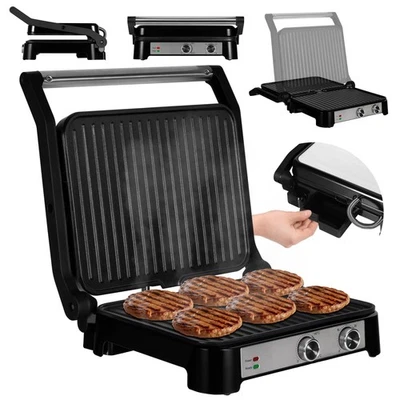 ZEEGMA GRILL CHEF BASE CONTROL 2 in 1 Griglia Elettrica a Contatto 2 in 1 e - Immagine 1 di 4