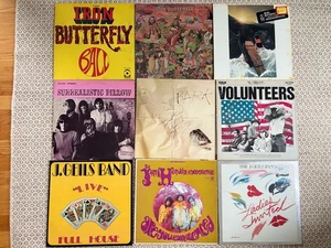 70's Rock Music Vinyl Record Lot - Iron Butterfly, Airplane, Hendrix w/inserts - Picture 1 of 4