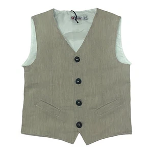 GILET CERIMONIA RAGAZZO YOURS AY5251 BEIGE ORIGINALE PE 2023 - Picture 1 of 2