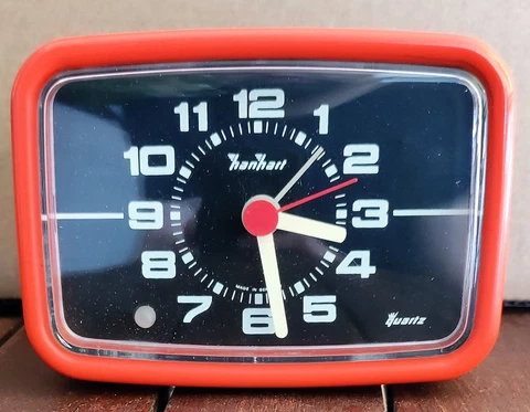Ultra Rare Vintage Hanhart Quartz Alarm Clock Made in Germany Cover