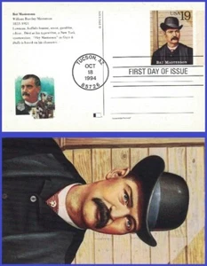 USA5 #UX185 U/A FLEETWOOD 3 FDC   Legend of the West Bat Masterson - Picture 1 of 1