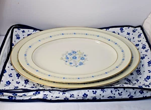 Oval Serving Platters Devon Castleton (USA) 15" and 13" - Picture 1 of 6
