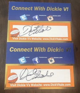 BOGO Dick Vitale carta autografa firmata ESPN basket emittente NCAA - Foto 1 di 1