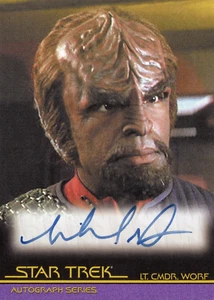 STAR TREK NG MICHAEL DORN AS WORF AUTO CARD A95 FIRST CONTACT - Bild 1 von 2