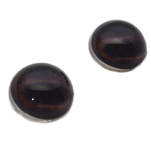 Par de ojos de vidrio finos de media esfera de ciervo cola blanca cúpula alta para joyería de taxidermia - Imagen 1 de 5