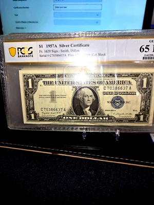 1957A GRADED SILVER CERTIFICATES 12 SEQUENTIAL - Image 1 of 2