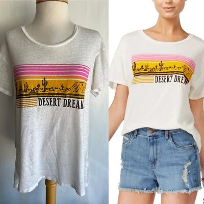 Camiseta Oficial Mujer DESERT DREAMS Comida Chatarra Transparente Gran Tamaño Burnout Pequeña Foto 1 de 4