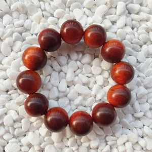 Increíble pulsera de 20 mm cuentas translúcidas Borneo Agathis 12 cuentas Raja Kayu #15 - Imagen 1 de 7
