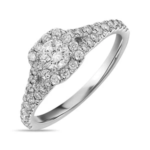 Ct 14K Lab Grown Round Cut Rose & White old Diamond Solitaire Ring For Her - Picture 1 of 3