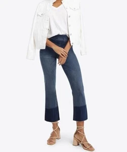 Spanx Cropped Flare Jeans Size Small Blue Pull On Medium Wash 20231R - Picture 1 of 4