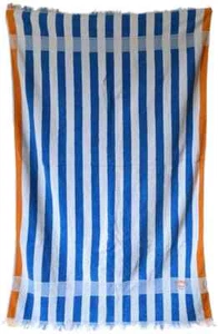 Hermes Bleu/Orange "Yachting" Terry Beach Towel 100 x 170 cm - Picture 1 of 1