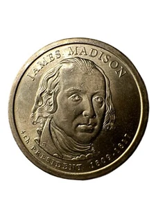 2007 D James Madison US One Dollar Münze 1809 1817 zirkuliert - Bild 1 von 5