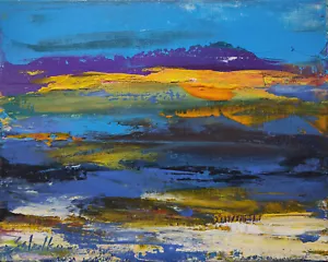 Original Oil /Acrylic painting 10x8" Landscape Abstraction Contemporary Art - Picture 1 of 9