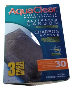 Activated Carbon Insert A1382 30-Gallon Aquariums - White 3-Pack AquaClear - Picture 1 of 6