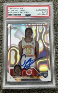 2023 Topps Chrome Cody Williams Signed Lava Refractor RC Rookie Auto /299 PSA - Picture 1 of 2