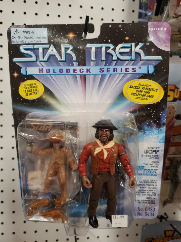 Sheriff Worf Star Trek Holodeck Series Playmates Action Figure 1995 Skybox - Image 1 of 1