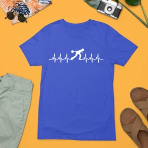 Heart Beat Bowling T-shirt Lifeline Ball Team Strike Spare Sports Funny Gifts - Picture 1 of 22