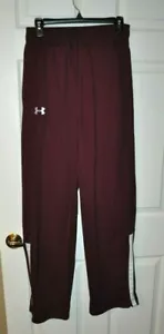 Men’s Under Armour Loose Fit Running, Lounge, or Track Pants Size Medium -Maroon - Picture 1 of 8