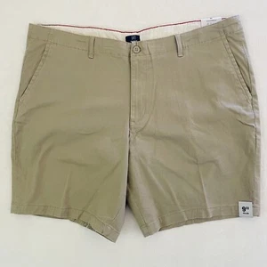 NWT Mens George Color Tan Above The Knee Ge Flat Front Shorts Size 44 - Picture 1 of 10