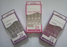 24pc False Fashion Nails/ Fast & Simple/ Up to 3 Day Wear/ Adhesive Included