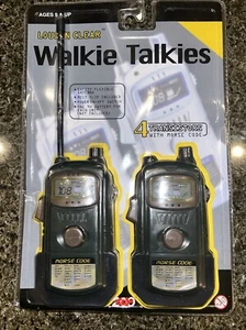 NEW Loud N Clear 2 Walkie Talkies Set 4 Transistors with Morse Code G09 - Picture 1 of 4