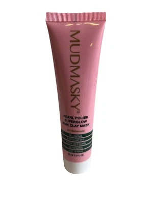MUDMASKY PEARL POLISH SUPERGLOW PINK CLAY MASK (Sealed/2oz) - Image 1 of 2