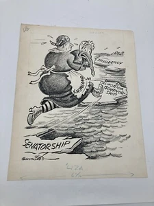 1956 Grover Page original signed proof political cartoon-California-Knowland - Picture 1 of 8