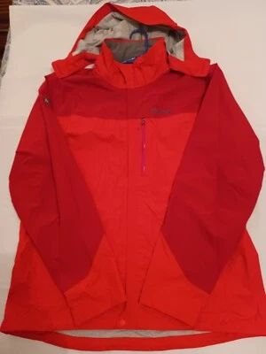 Marmot Jacket Mens XL Red Membrain Hooded Removable Stowaway Windbreaker Zip - Image 1 of 4