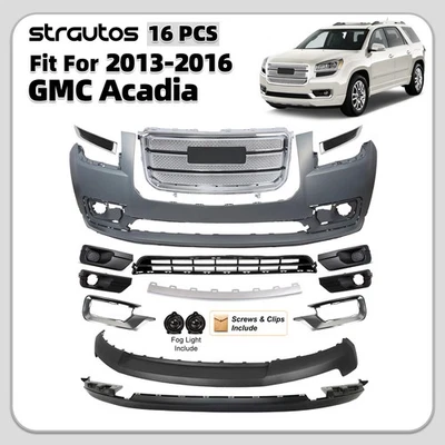 Front Bumper Cover Grille Grill Assembly For 2013-2016 GMC Acadia Denali 16 PCS Foto 1 de 4