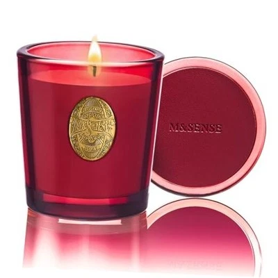  Vela de soja perfumada fuerte natural | Camelia roja y rojo vivo | 9,2 oz, 50H  Foto 1 de 4