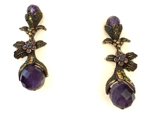 HEIDI DAUS Purple  Dangle Earrings - Picture 1 of 1