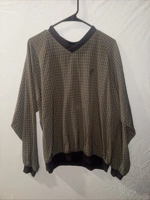 Chaqueta Pullover de Golf Ashworth Weather Systems Adulto Grande L Gris Y Tostado A Cuadros Foto 1 de 4