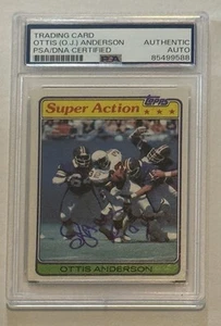 Ottis Anderson Autograph Signed 1981 Topps Super Action w/ 79 ROY - PSA/DNA Auth - Picture 1 of 2