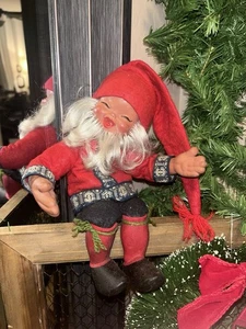 Vintage Arne Hasle Norweger Askim Norge WEIHNACHTSWICHTEL/ELF Puppe signiert - Bild 1 von 16
