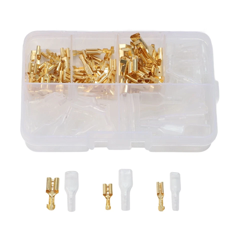 120 Pieces Of Cable Spade Lug Replacement Kit, Wire Terminal Crimp Connector-AU - Image 1 of 4