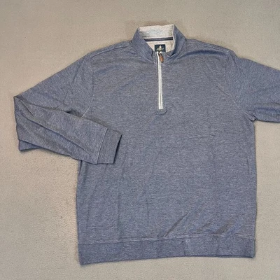 Johnnie-O Mens Lg Sully 1/4 Zip Pullover Wrinkle Resistant Helios Blue Modal - Image 1 of 4