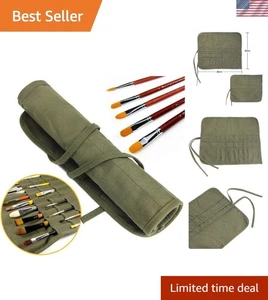 Pinselhalter 22 Fächer Leinwand Aufbewahrungstasche für Künstler Reise Studio - Bild 1 von 9