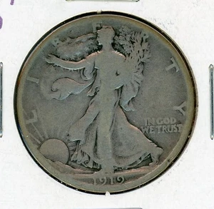 1919-D^^Mezzo dollaro Liberty a piedi^^VG^^ - Foto 1 di 3
