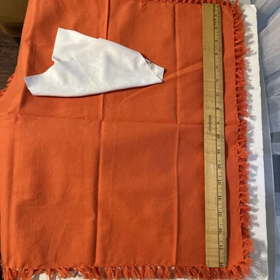 April Cornell Essentials Coral Naranja Flecos 4 Servilletas 100% Algodón 18”x18” Nuevo Foto 1 de 4