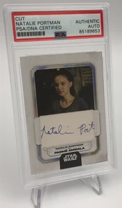 NATALIE PORTMAN AUTO PSA Authentic CUT Signature STAR WARS CLONES  PADME AMIDALA - Picture 1 of 11