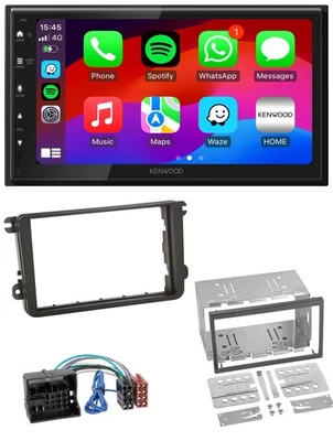 Kenwood MP3 USB DAB 2DIN Bluetooth Autoradio für VW T6 2015-2019 schwarz - Bild 1 von 4
